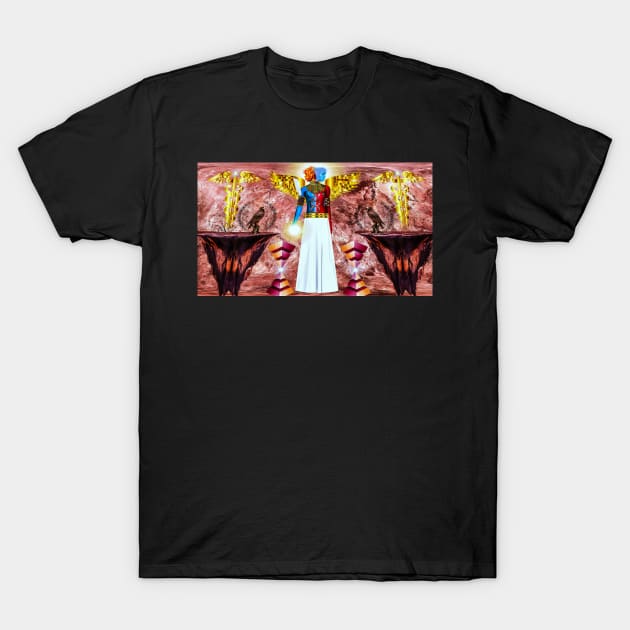 AFRICAN HERMES: AGWU / THOTH / HERMES BY SIRIUS-UGO-ART T-Shirt by uchenigbo